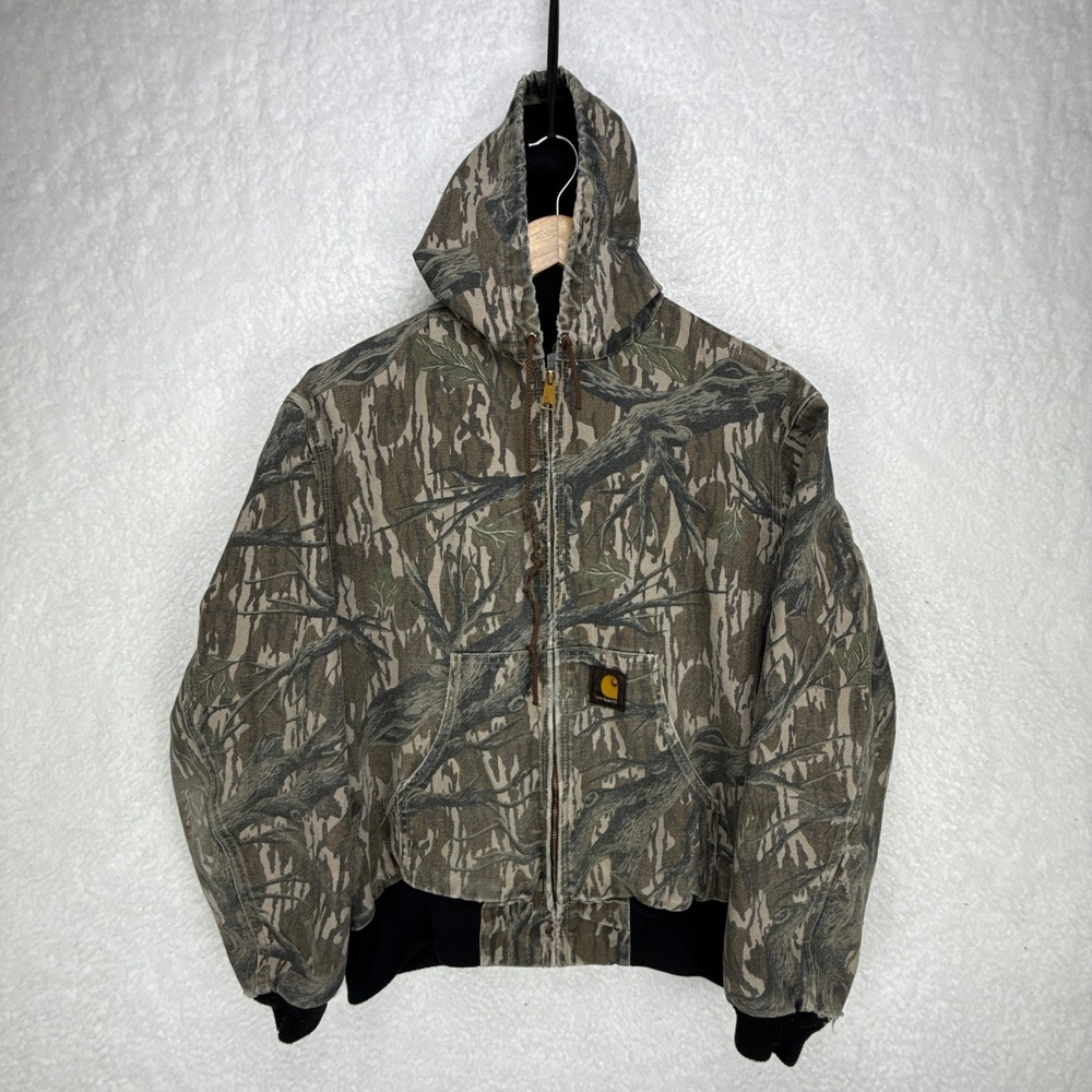 Carhartt Active Jacket Thermal Lined Mens Large JR245 Camo Mossy Oak